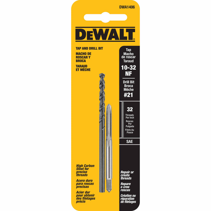 DeWalt DWA1406 10"-32 NF Tap Set with Drill Bit - My Tool Store