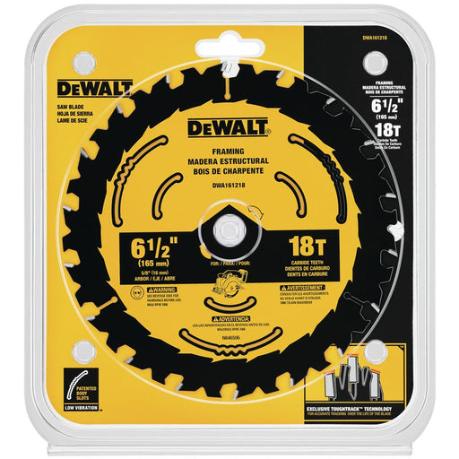 DeWalt DWA161218 6-1/2" 18T Small Diameter Circular Saw Blade Blister - My Tool Store