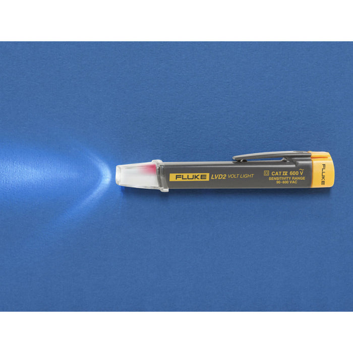 Fluke LVD2 Volt Light Non Contact Voltage Detector & LED Flashlight
