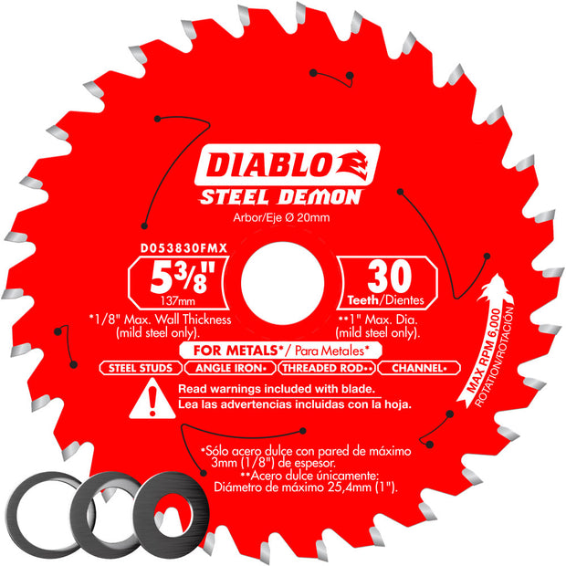 Freud D053830FMX 5-3/8" x 30T Diablo Steel Demon Circular Saw Blade