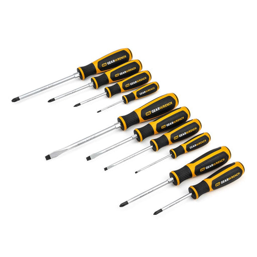GearWrench 80060H 10 Pc. Phillips/Slotted/Pozidriv Dual Material Screwdriver Set - My Tool Store