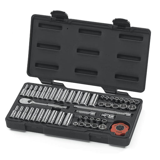 GearWrench 80301 51 Pc. 1/4" Drive 12 Point Standard & Deep SAE/Metric Mechanics Tool Set - My Tool Store