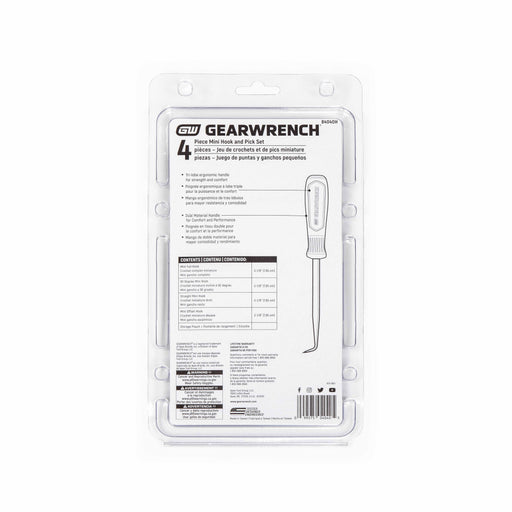 GearWrench 84040H 4 Pc. Mini Hook & Pick Set - My Tool Store