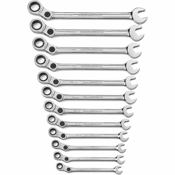 GearWrench 85488 12 Pc. 72-Tooth 12 Point Indexing Combination Metric Wrench Set