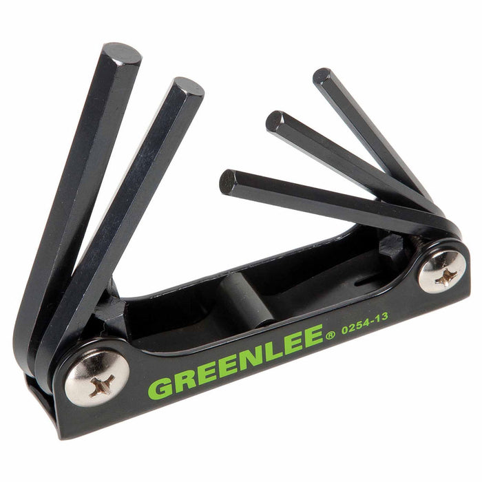 Greenlee 0254-13 5 Piece Folding Hex-Key Wrench Set