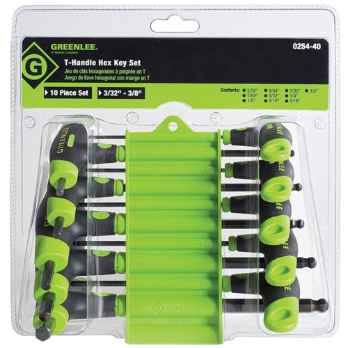 Greenlee 0254-40 10 Pc T-Handle Hex Key Set - My Tool Store