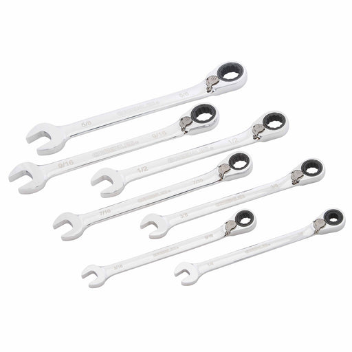 Greenlee 0354-01 7-Piece Combination Ratcheting Wrench Set - My Tool Store