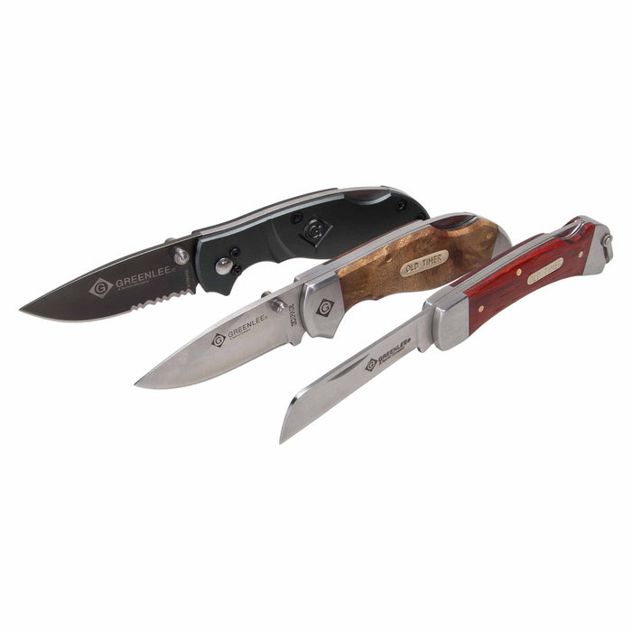 Greenlee 0652-24 Wood SS Drop Point Pocket Knife - My Tool Store