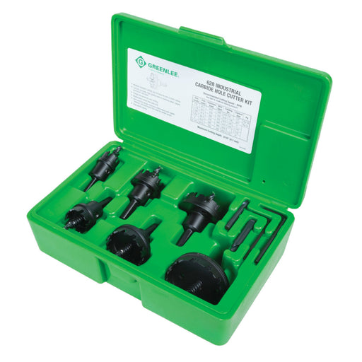 Greenlee 628 8 Piece Carbide Hole Cutter Kit, 1/2" - 2-1/2" - My Tool Store