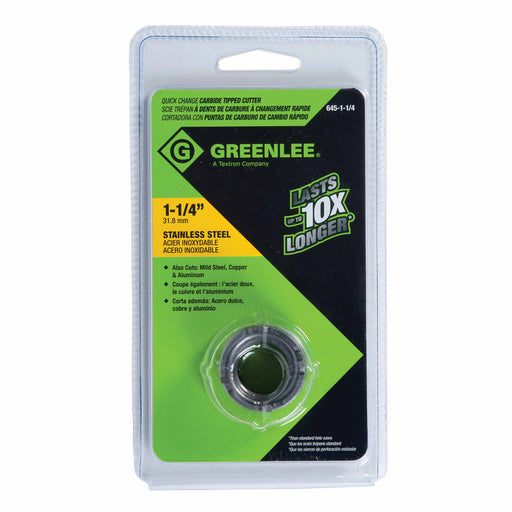 Greenlee 645-1-1/4 1-1/4" Quick Change Stainless Steel Carbide-Tipped Hole Cutter - My Tool Store