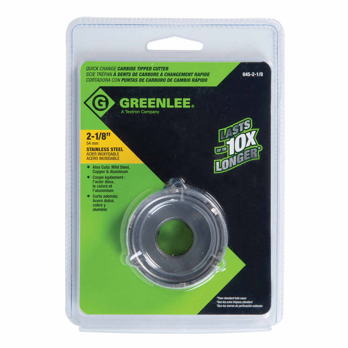 Greenlee 645-2 2" Quick Change Stainless Steel Carbide-Tipped Hole Cutter
