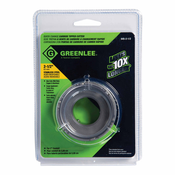 Greenlee 645-2 2" Quick Change Stainless Steel Carbide-Tipped Hole Cutter