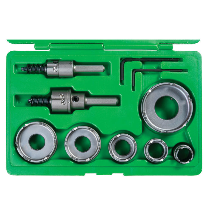 Greenlee 648 8 Piece Quick Change Carbide Hole Cutter Kit, 1/2" - 2-1/2" - My Tool Store