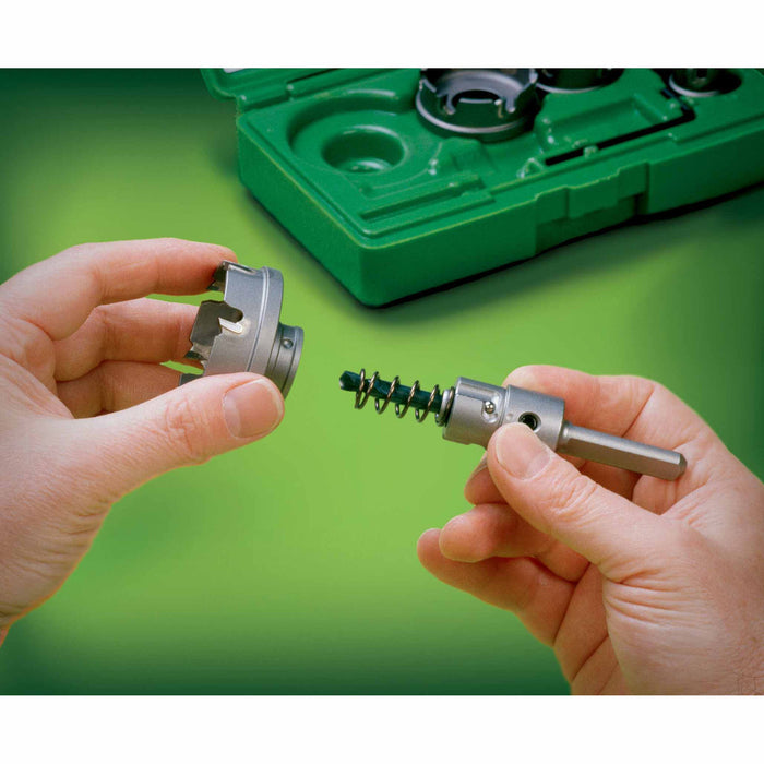Greenlee 660 Quick Change Stainless Steel Hole Cutter Kit (7/8", 1-1/8", 1-3/8", 1-3/4", 2") - My Tool Store