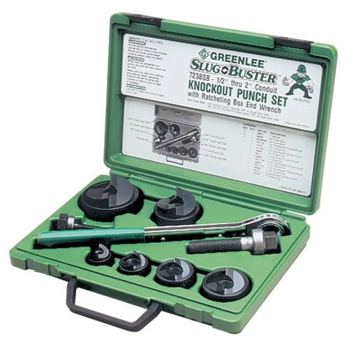 Greenlee 7238SB Slug-Buster Knockout Kit with Ratchet Wrench 1/2" thru 2"