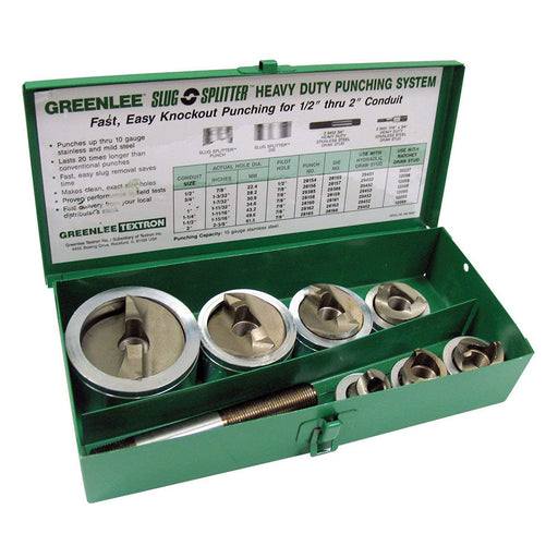 Greenlee 7307 1/2" - 2" Conduit Size Slug-Splitter SC Knockout Punch Kit - My Tool Store