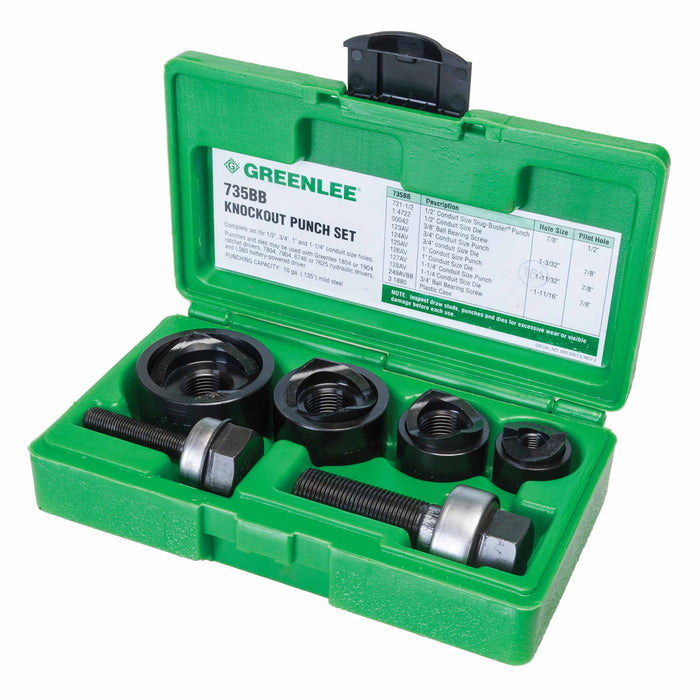 Greenlee 735BB Knockout Punch Kit, 1/2" to 1-1/4" - My Tool Store