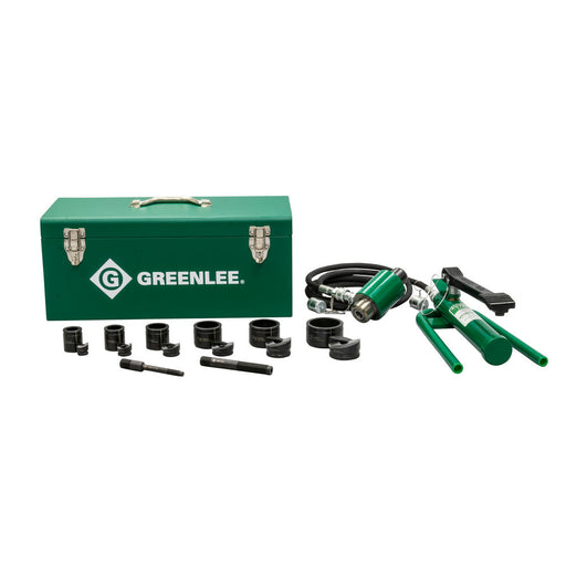 Greenlee 7606SB 1/2" to 2" Slug Buster KO Set with 1725 Foot Pump in Steel Case - My Tool Store