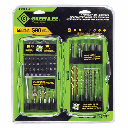Greenlee DDKIT-1-68 68 Piece Electrician's Drill/Driver Kit - My Tool Store