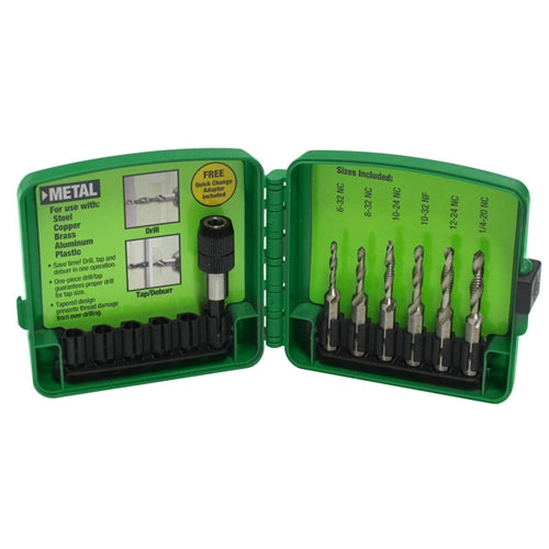 Greenlee DTAPKIT 6-32 to 1/4-20 6 Piece Drill/Tap Set - My Tool Store