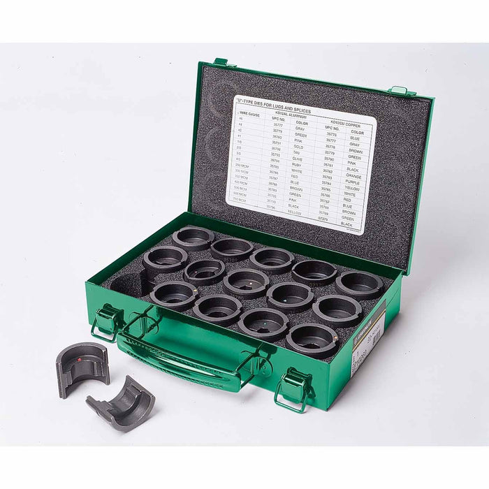 Greenlee KD12CU 12-Ton Crimping Die Kit for #6 - 750 Copper Connectors