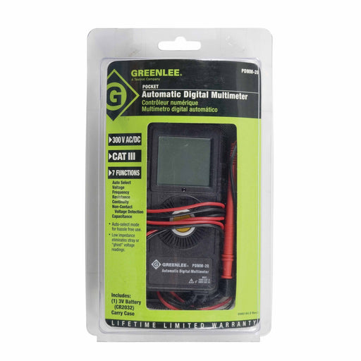 Greenlee PDMM-20 Pocket Multimeter - My Tool Store