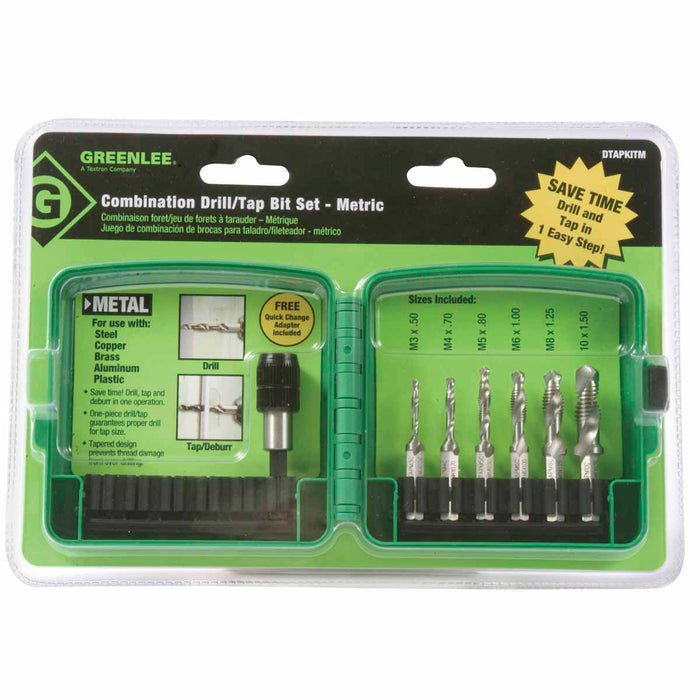Greenlee DTAPKITM 6-Piece Metric Drill / Tap Set - My Tool Store