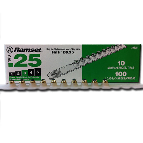 Ramset 3RS25 .25 Caliber Strip Load Green Power 3, 100 Shots - My Tool Store