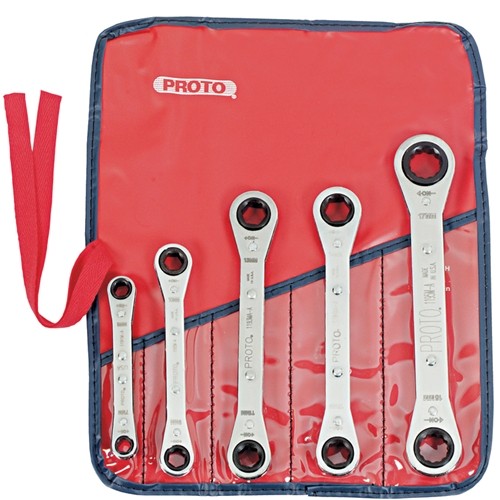 Proto J1190MA 5 Pc. Metric Ratcheting Box Wrench Set - 6 & 12 Point - My Tool Store