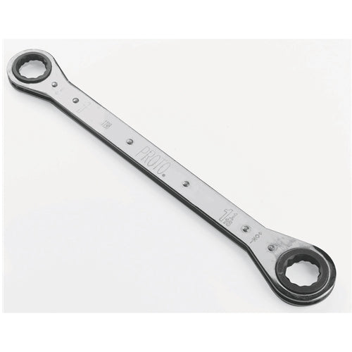 Proto J1195-A Full Polish Finish SAE 3/4", 7/8" Ratcheting Double Box End Wrench, 12 Point - My Tool Store
