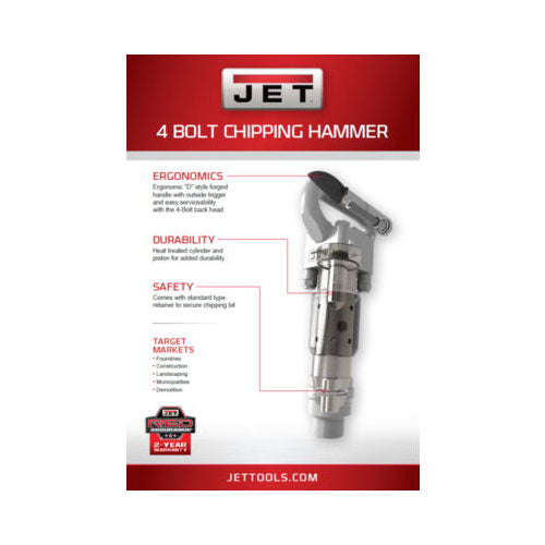 Jet JT9-550620 JCT-3620, 3" Stroke, Round Shank, 4-Bolt Chipping Hammer - My Tool Store