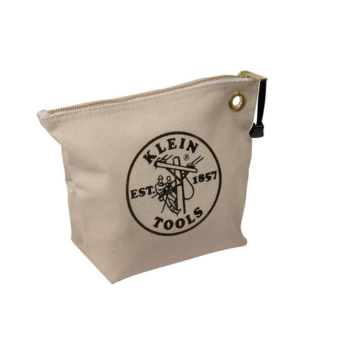 Klein 5539NAT Canvas Zipper Bag- Consumables, Natural - My Tool Store