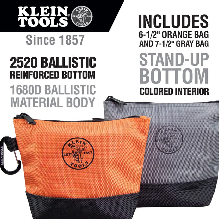 Klein 55470 Stand-Up Zipper Bags, 2 Pk - My Tool Store