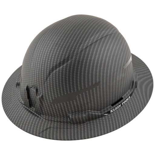 Klein 60345 Hard Hat, Premium KARBN Pattern, Non-Vented Full Brim, Class E - My Tool Store