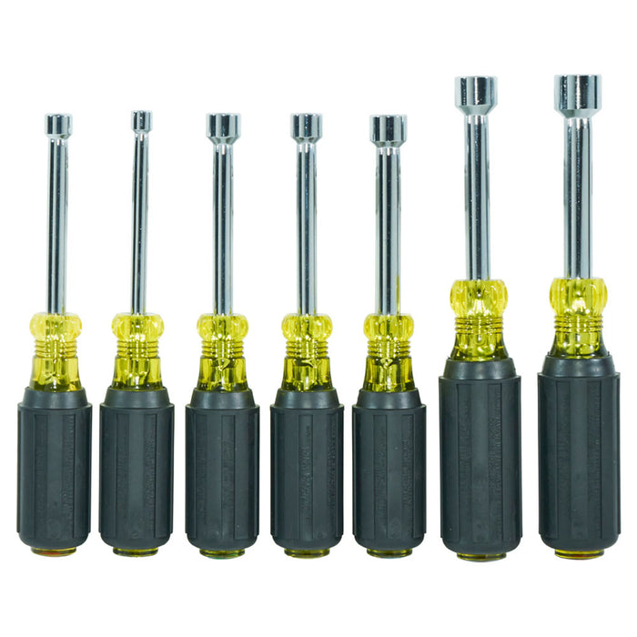 Klein 631M 7-pc. Magnetic Tip Nut Driver Set- 3" Hollow Shanks - My Tool Store