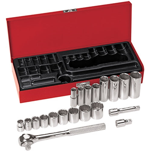 Klein 65508 Socket-Wrench Set, 20-Pc. 3/8" Drive - My Tool Store