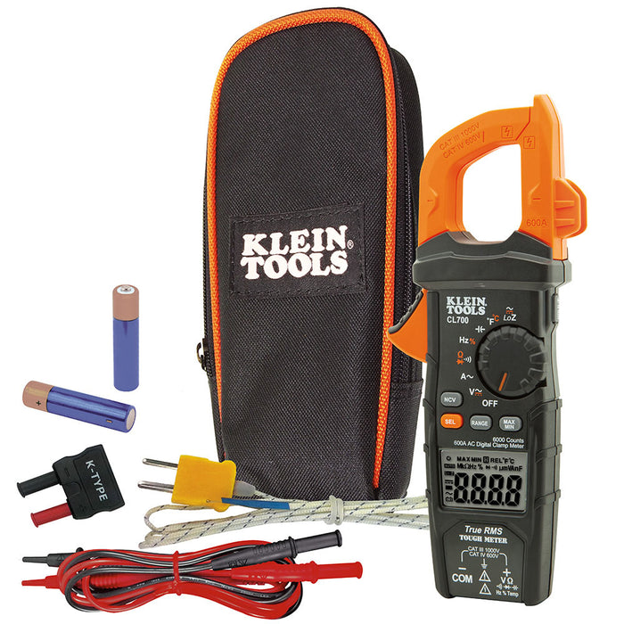 Klein CL700 Digital Clamp Meter, AC Auto-Ranging, 600A - My Tool Store