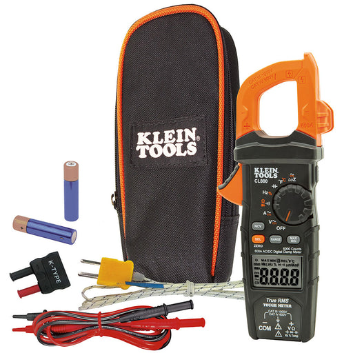 Klein CL800 Digital Clamp Meter, AC/DC Auto-Ranging, 600A - My Tool Store