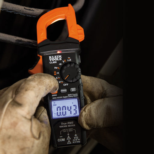 Klein CL800 Digital Clamp Meter, AC/DC Auto-Ranging, 600A - My Tool Store