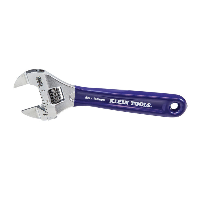 Klein D86934 Slim-Jaw Adjustable Wrench, 6"