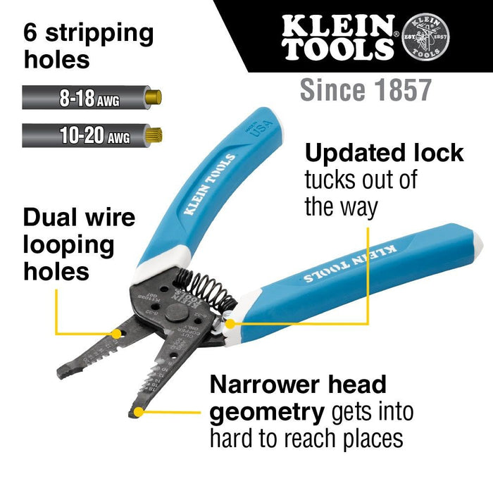 Klein K11095 Klein-Kurve Wire Stripper / Cutter, 8-20 AWG - My Tool Store