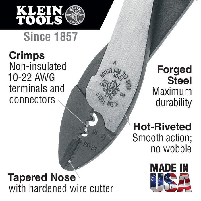 Klein 1006 Crimping/Cutting Tool for Non-Insulated Terminals - My Tool Store