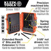Klein Tools 32799 Pro Impact Power Bit Set, 26 Piece