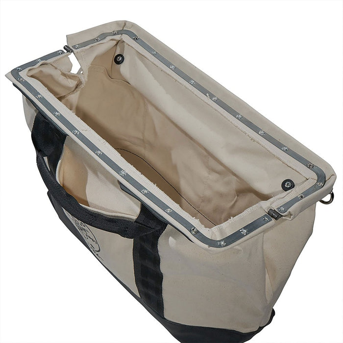 Klein Tools 5003-20 Canvas Tool Bag with Leather Bottom, 20" - My Tool Store