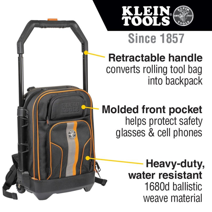 Klein 55604 Rolling Tool Backpack