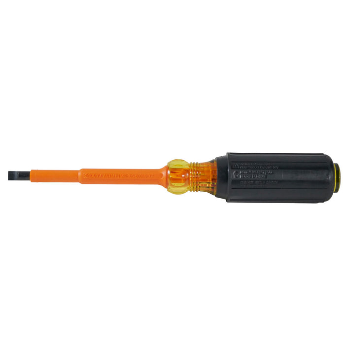 Klein Tools 602-4-INS 1/4" Cabinet Tip Insulated Screwdriver, 4"