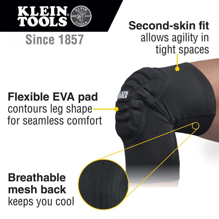 Klein 60492 Lightweight Knee Pad Sleeves, M/L