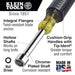 Klein Tools 630-1/2 1/2" Nut Driver, 3" Shaft, Cushion-Grip - My Tool Store
