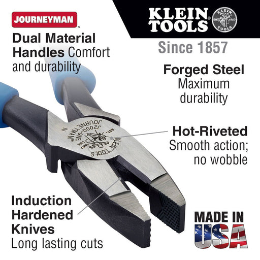 Klein Tools J20008 Lineman's Pliers, 8" - My Tool Store