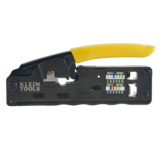 Klein Tools VDV226-107 Compact Ratcheting Modular Crimper / Stripper RJ11, RJ12, RJ45 - My Tool Store